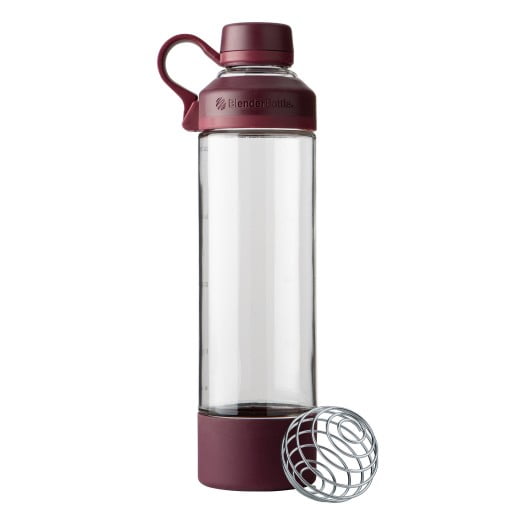BlenderBottle Mantra Glass Shaker Cup Red Berry 20oz