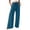 Blue, variant on VBVC Women's Drawstring Wide Leg Pants , Adjustable Hem Casual Palazzo Pants For Women , Ladies' Loose Flowy Beach Trousers with Pockets,Black,S-5XL