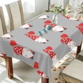 thumbnail image 4 of Coolnut Valentine's Day Gnome Rectangle Tablecloth, Waterproof Washable Polyester Table Cover for Kitchen Dinner Party, 60 x 120 Inch House Decor, 4 of 7