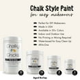 thumbnail image 5 of Chalky Chicks 8 Fl Oz Matte Aged Burlap White Chalk Paint for Furniture Without Sanding - No Prep Furniture Paint No Sanding All in One for Crafts, Wood, Cabinet, Walls, Metal, Dresser, Farmhouse, 5 of 9
