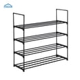 thumbnail image 4 of 2 Set 4-Tier Shoe Rack Organizer - Stylish Gray Storage Shelf for Bedroom, Entryway, Hallway & Closet - Free Standing Design Holds Up to 40 Pairs of Shoes, 4 of 10