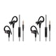 thumbnail image 4 of Methold Auricular deportivo Fitness con cable Auriculares a prueba de agua Control con cable Aislamiento de ruido Auricular intrauditivo enganchado, Negro 2piezas, 4 of 6