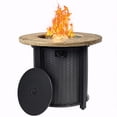 thumbnail image 5 of 30" Propane Fire Pit Table, SHINPT 50000 BTU Outdoor Fire Pit with Lid and Lava Rock, Outdoor Fire Table for Backyard, Garden, Gas Fire Pit for Outside, Patio, Add Ambience to Gatherings, 5 of 9