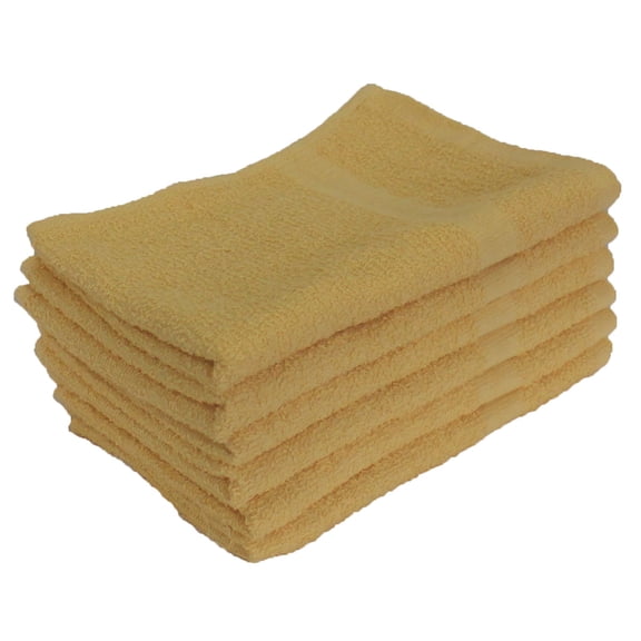 Hand Towels-24 Pack-Yellow (Lt. Mustard), Super Absorbent Ring spun, 100% Cotton,(Size 16?x27?), Commercial Grade, Multipurpose, Gym-Spa-Salon Towel, 3 lbs. per Dozen Quality -By Pacific Linens