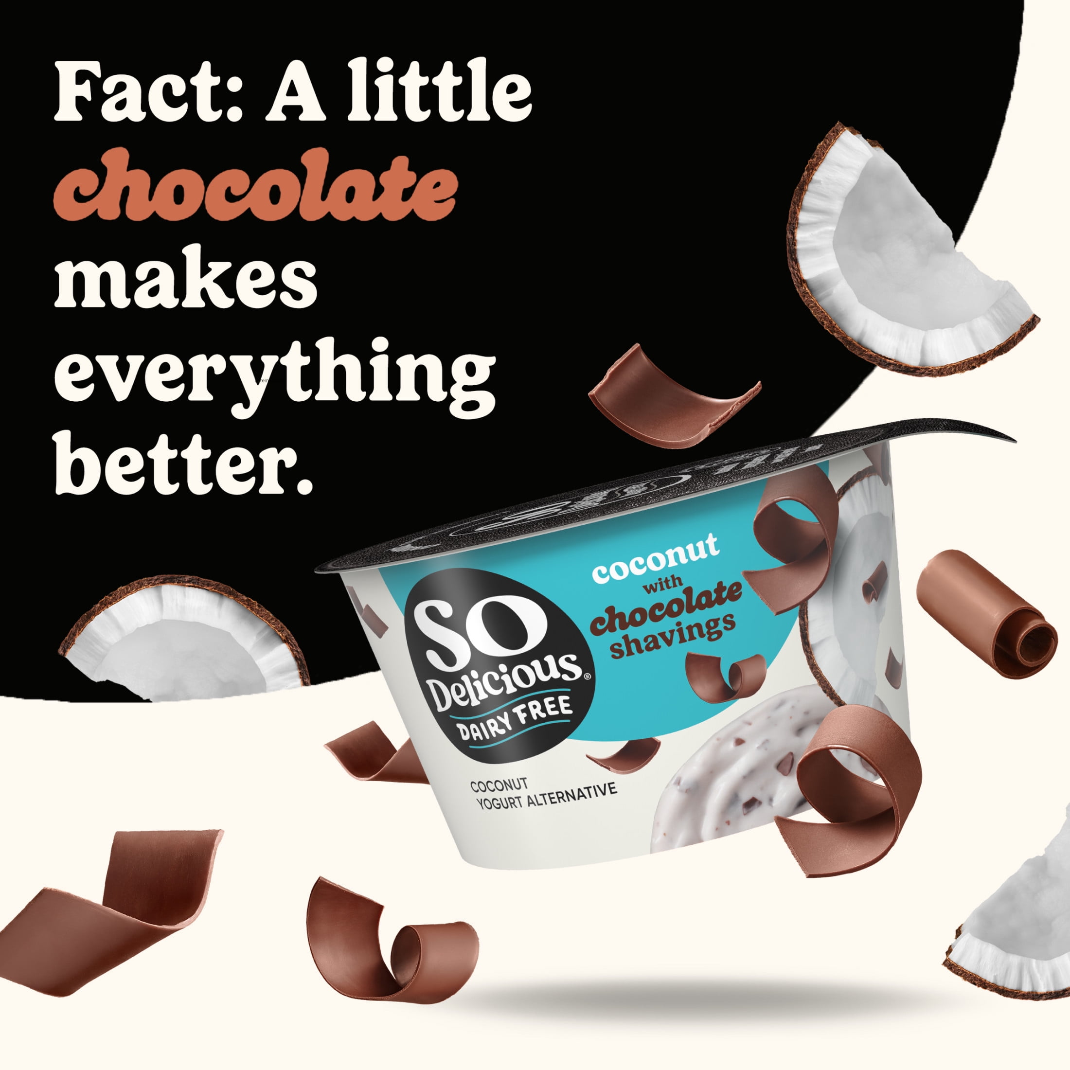 So Delicious Dairy Free Coconut Yogurt Alternative with Chocolate Shavings Container, 5.3 oz