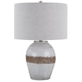 thumbnail image 2 of Uttermost Poul Ceramic and Fabric Crackled Table Lamp in Brown and Gray, 2 of 7