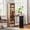 Rustic Brown, variant on HOMCOM Fold-out Convertible Writing Table, Wall Mount Desk Cabinet with Blackboard and Side Shelf Multi-Function Home Office Workstation, Black