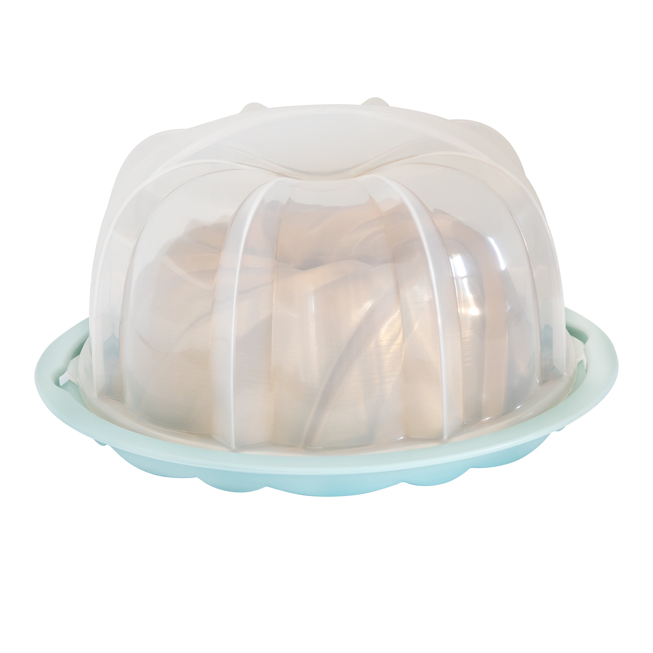 Nordic Ware 3-piece Bundt Bakeware Set with 10 Cup Nonstick Aluminum Bundt and Cake Keeper Base and Lid