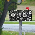 thumbnail image 6 of Retro White and Black Flowers Mailbox Cover Magnetic Standard Size Post Box Cover Wraps Home Garden Decor 18" X 21", 6 of 7