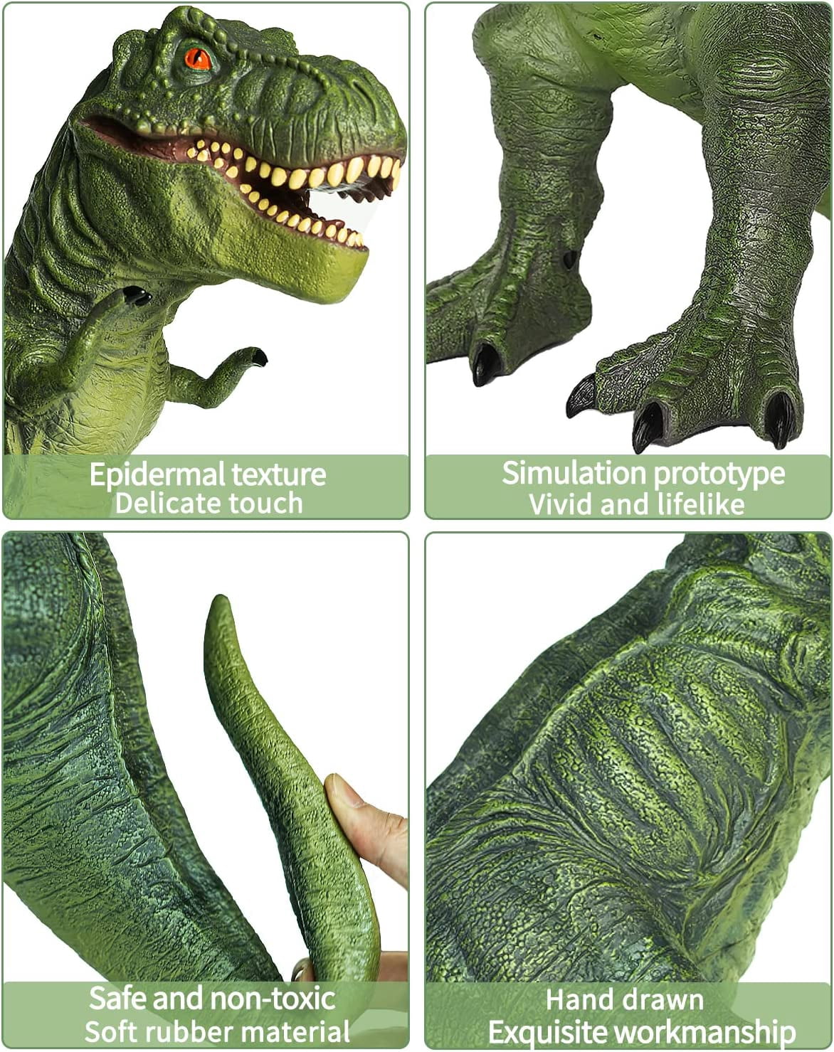 Gzsbaby Realistic 28" Dinosaur Toys for Boys Kids Action Figures, Green