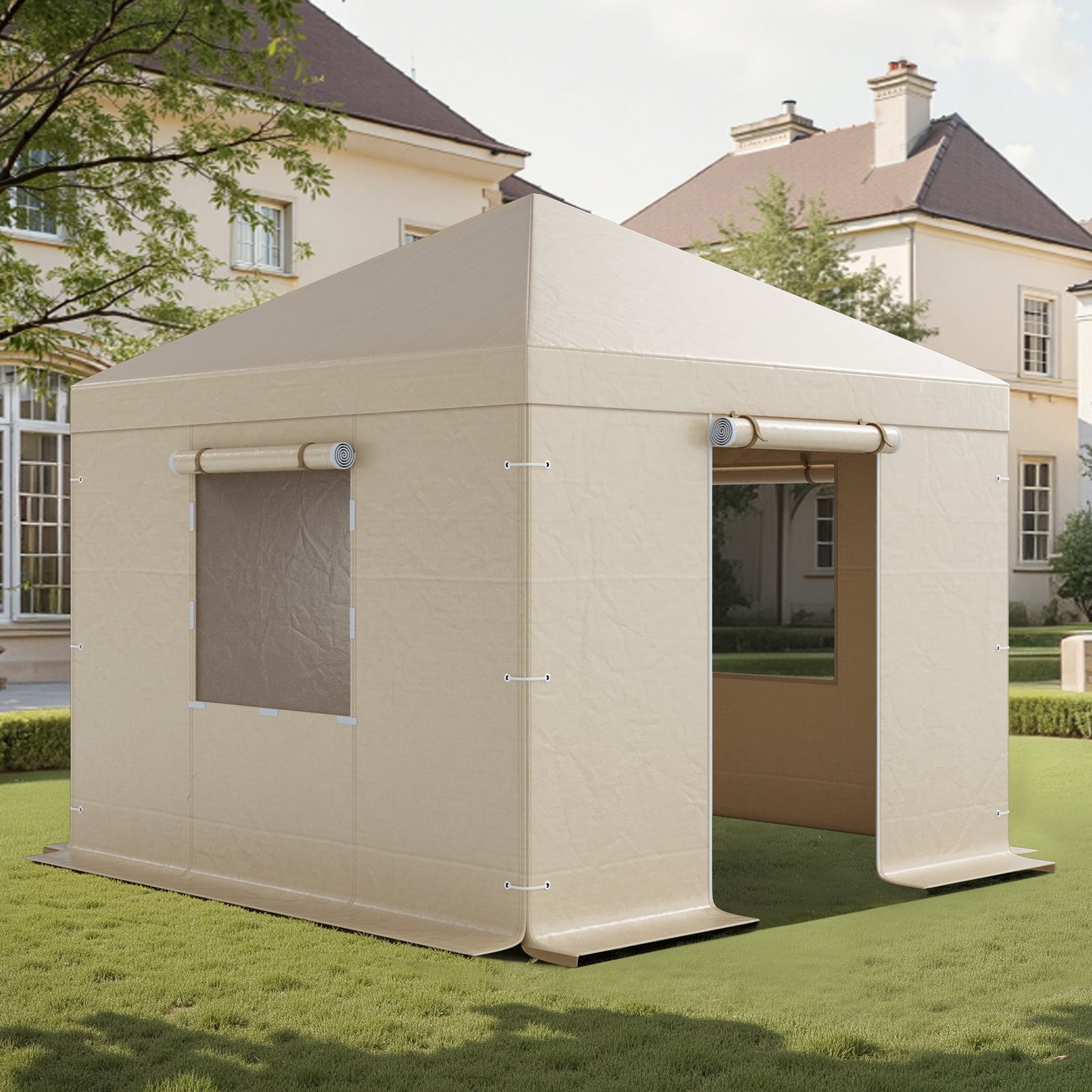 KFFKFF Winter Gazebo Cover Fits 10 x 10 ft Hardtop Gazebos, All-Weather