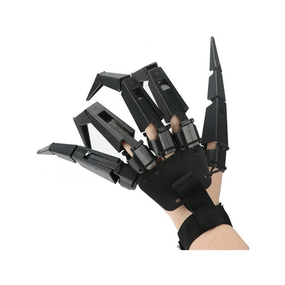 Adult's Black Articulating Left Hand Finger Glove Costume Accessory