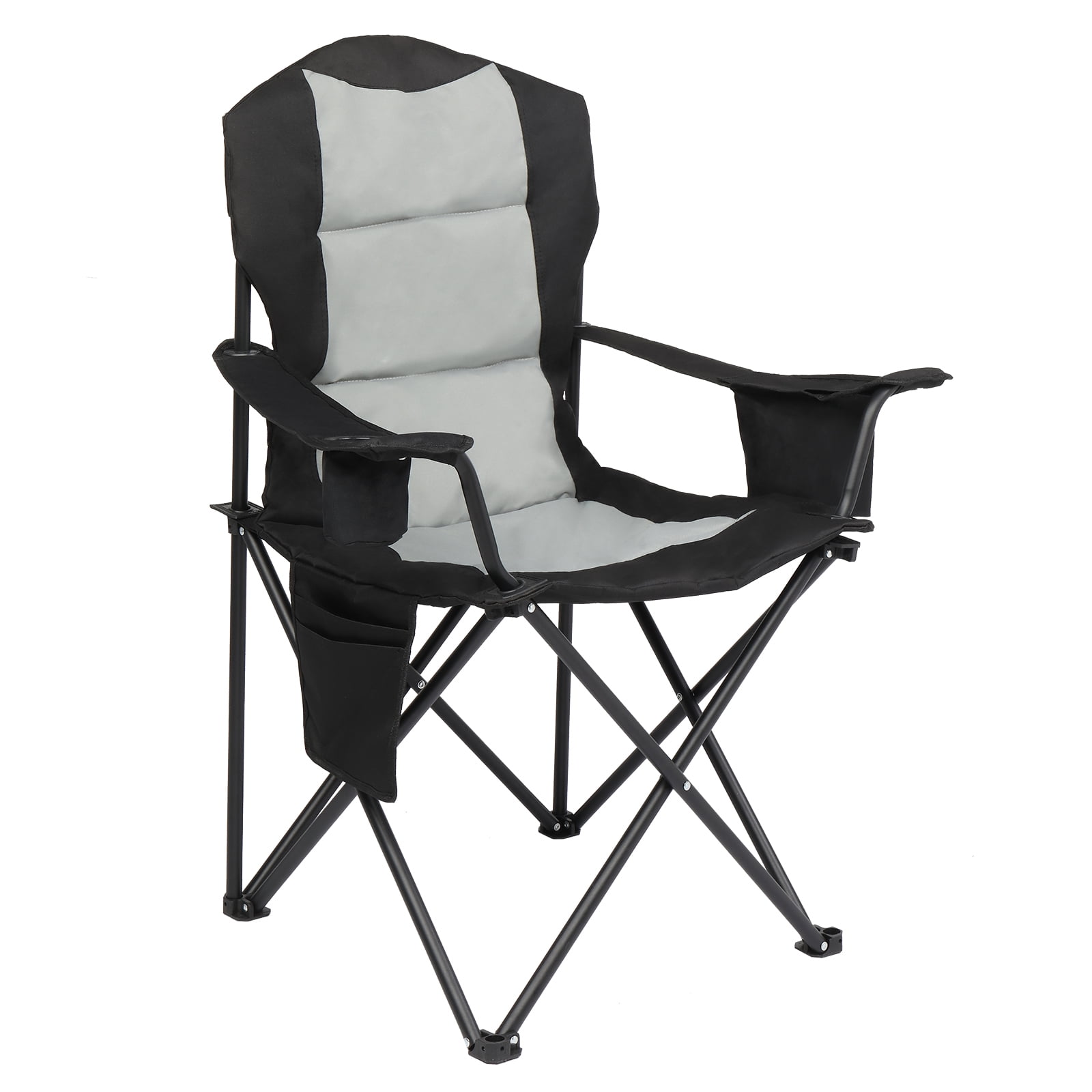 Camping Chair for Adults, Outdoor Folding Heavy Duty Lawn Chair, Oversized Padded Camp Chairs