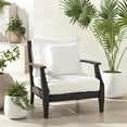 thumbnail image 2 of Safavieh Couture Martinique Coastal Patio Armchair, Black/White, 2 of 11