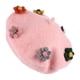 thumbnail image 3 of Toddler Girls Beret 1Pack Fashion Accessory Warmth Suitable For Autumn Winter Pink Woolen Material, 3 of 3