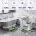 thumbnail image 5 of Green Ombre Bath Mat 3 Piece Bathroom Rug Set, Farmhouse Abstract Mottled Texture Art Non Slip Bath Rug Contour Mat and Toilet Lid Cover, Absorbent Shower Mats Soft Bath Rugs and Mats Sets, 5 of 8