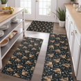 thumbnail image 2 of Black Highland Cow Flower Pattern Kitchen Rugs Sets Of 3,Kitchen Runner Rugs Non Skid Washable,Decorative Kitchen Floor Mats for Kitchen,Sink,Laundry,17"x30"+ 17"x47" + 17"x59", 2 of 6