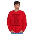 thumbnail image 5 of Ugly Christmas Naughty is New Nice Sweatshirt for Men or Women Brisco Brands L, 5 of 6
