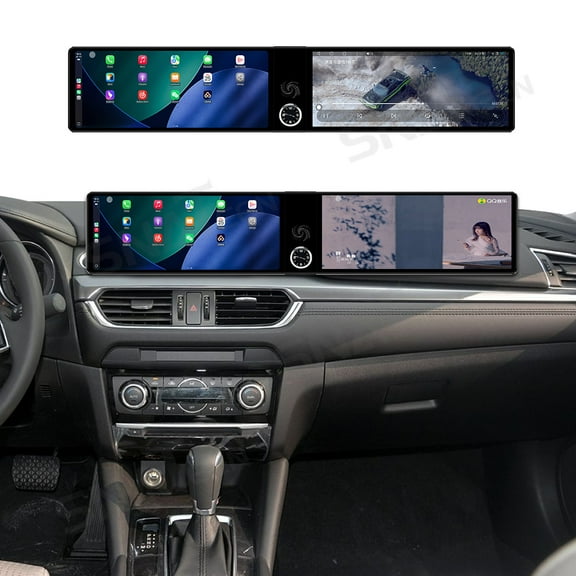 SNATEEN Dual 12.3 inch Carplay Screen/Radio/Multimedia Player for Mazda Atenzav 2017 2018 2019 Models Universal Car Navigation/GPS Upgrade Headunit Android Display 1080P Touch Screen Replace System