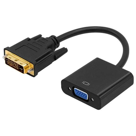 High Performances DVI D to VGA Adapter Cable for Desktops and Laptops Supports Hdtv Resolution up to 1080p Long Last