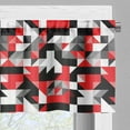 thumbnail image 3 of Ambesonne Abstract Valance Pack of 2, Half Triangles Square Art, 54"X12", Charcoal Grey White, 3 of 5