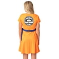thumbnail image 4 of Dragon Ball Z Womens' Kanji Symbol Cosplay Costume Skater Criss-Cross Sash Dress, 4 of 7