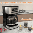 thumbnail image 3 of 12-Cup Programmable Coffee Maker, Regular & Strong Brew Drip Coffee Machine, 1-4 Cup and Ice Coffee Setting, 24H Timer, Auto Shut-Off, Keep Warm, Pause & Serve, 3 of 6