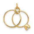 thumbnail image 4 of 14k Yellow Gold Wedding Rings Cubic Zirconia Cz Necklace Pendant Charm Special Occasion, 4 of 8