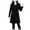 Black, variant on UFOUND Women's Solid Color Double Long Sleeve Lapel Cardigan Coat For Autumn Winter Classic Overcoat