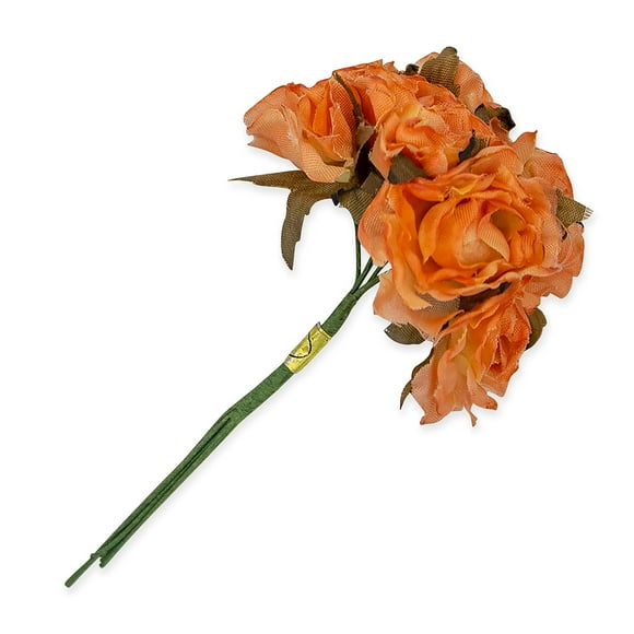 Expo International Fabric Flowers (Pack of 6) Tulle Peach