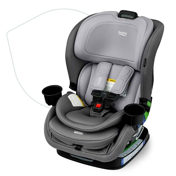 Britax Poplar Asiento convertible para automóvil, asiento para automóvil 2 en 1 con diseño delgado de 17 pulgadas, tecnología ClickTight, grafito glaciar