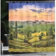 thumbnail image 3 of Ambesonne Landscape Shower Curtain, Surreal Countryside, 69"Wx70"L, Green Blue Orange, 3 of 4