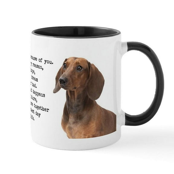 CafePress - Dachshund Mugs - 11 oz Ceramic Mug - Novelty Coffee Tea Cup