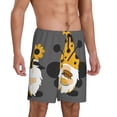 thumbnail image 2 of Fotbe Bee Gnome With Sunflower Pantalones Cortos de Pijama para Hombre, Ropa de Dormir, Pantalones de Pijama Cortos para Hombre-Small, 2 of 6