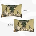 thumbnail image 2 of Naloa Vintage Garlic Bread Illustration Pillowcase, Throw Pillowcase, Wrinkle-Free, Stain-Resistant with Hidden Zipper for Bedroom Sofa-16"x24", 2 of 6