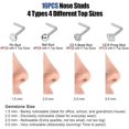 thumbnail image 3 of Briana Williams L Shape Silver Stainless Steel 18G Nose Piercing 0.31", 22 Pack, 3 of 5