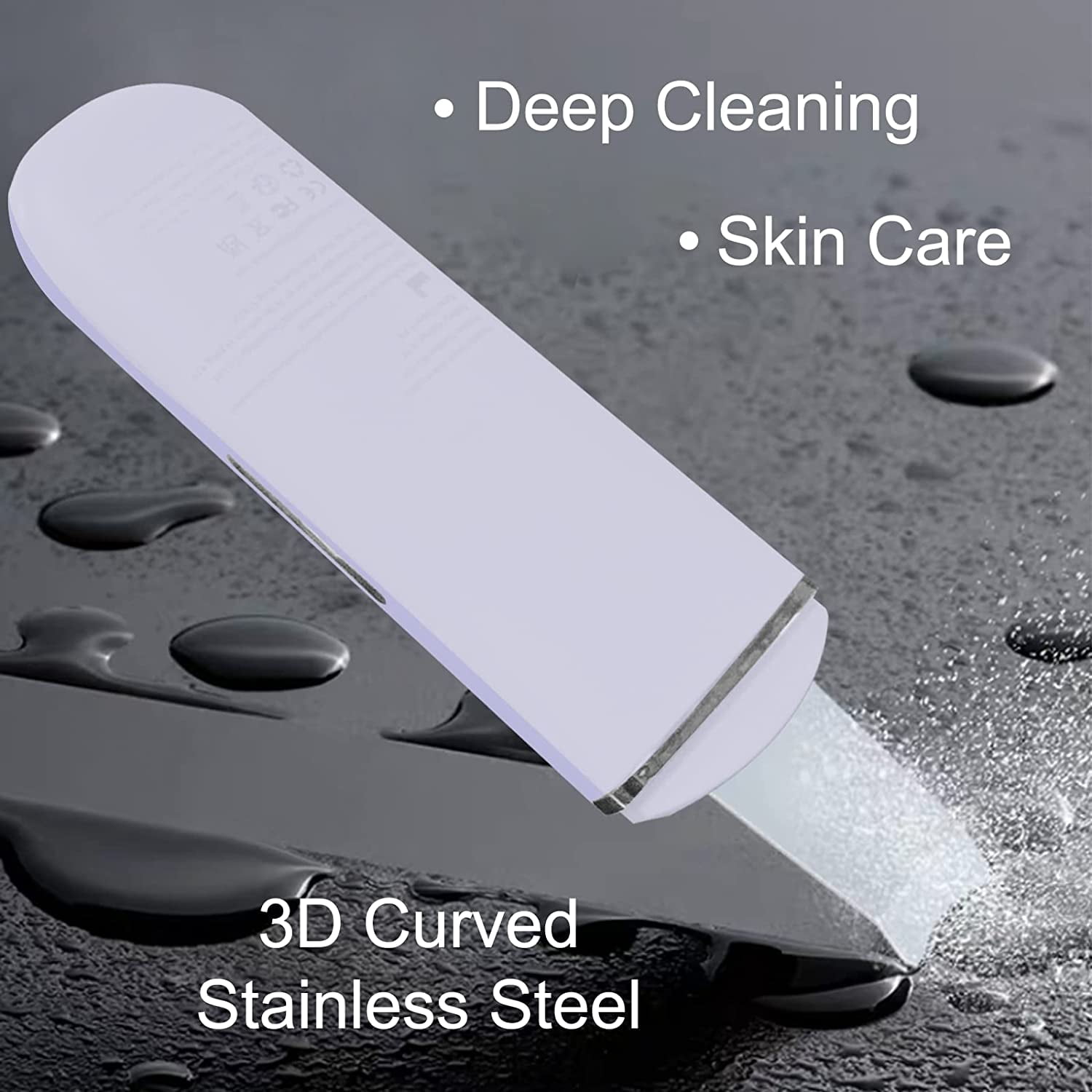 Skin Scrubber Spatula, Facial Scrubber for Pore Cleaning, Gentle Skin Care Tools with 4 Modes, Portable USB Rechargeable, Included 2 Silicone Covers