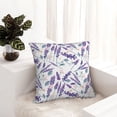thumbnail image 6 of Yiaed Lavender Flowers Print Pillow Covers Super Soft Decorative Square Throw Pillow Covers Case Cushion Covers for Sofa Couch Bedroom Car Decor（No pillow core）-22"x22", 6 of 7