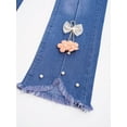 thumbnail image 6 of CHICTRY Kids Girls Casual Denim Pants Flared Jeans Juniors Ripped Ruffled Bell Bottoms Long Pants Type D 100/L, 6 of 7