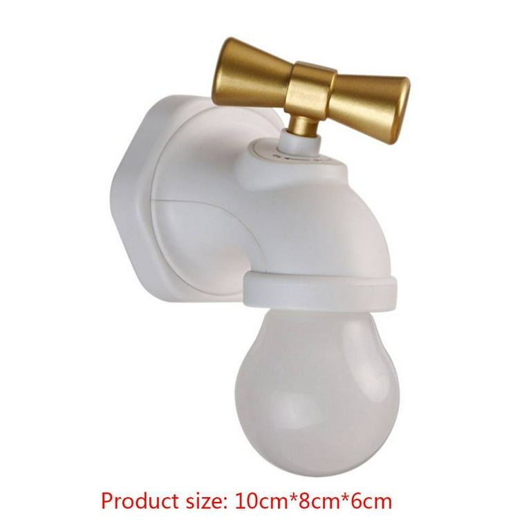 Worallymy Water Tap Shape Lamp LED Antique Faucet Tap Long Time