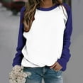 thumbnail image 1 of Liquidación de ICHUANYI, camiseta de manga raglán para mujer, cuello redondo suelto de color, jersey de manga larga, camiseta de manga larga con cuello redondo/camisa ICHUANYI WER202308170476, 1 of 7