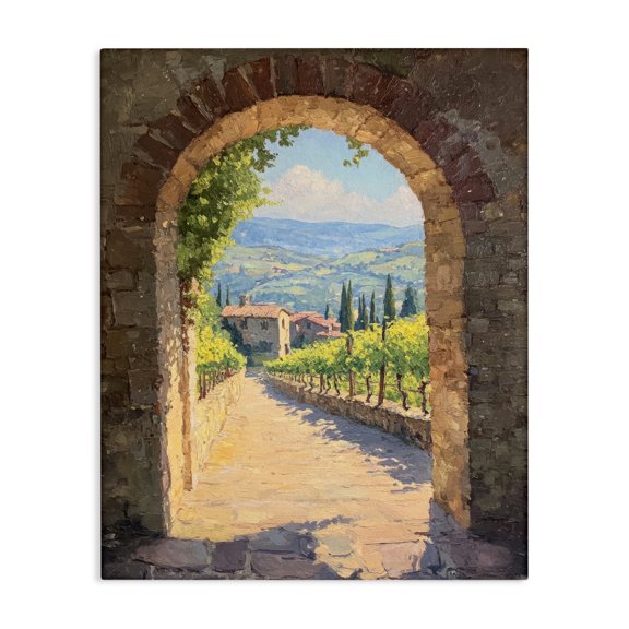 Stupell Industries Traditional Tranquil Garden Arch Canvas Art, 16 x 20, by Petals Prints Design