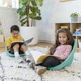 thumbnail image 6 of ECR4Kids Plastic Leaf Scoop Floor Rocker Seat, Classroom Furniture, Seafoam, 6-Piece, 6 of 9