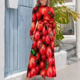 thumbnail image 3 of Garden Tomatoes 3 Long Dress dresses summer woman 2024 summer outfits for women 2024 Woman clothes evening dresses ladies, 3 of 4