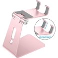 thumbnail image 2 of Rose Gold-Phone Stand, Adjustable Multi-Angle Desktop Phone Stand, Aluminum Cell Phone Holder Compatible with Iphone 13 Pro/13/12 Pro Max/12/11 Pro/Xr, Samsung S20/S10/S9, 2 of 5