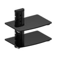 thumbnail image 1 of Repisa flotante doble de cristal templado moderno. Soporta hasta 10 kg por repisa. 43 x 36 x 25 cm., 1 of 7
