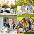 thumbnail image 6 of Dinosaur and Silhouette Beige Pattern Insulated Lunch Bag,Leakproof Large Capacity Lunch Box for Work,Picnic or Travel,11.4 X 6.7 X 8.3 Inches, 6 of 6