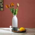 thumbnail image 1 of White Vases for Decor, White Gray Ceramic Vases, Flower Vase, 1 of 5