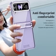thumbnail image 6 of Allytech Phone Case for Samsung Galaxyx Z Flip 3, Hybrid Rugged Protective Hinge Protection Shockproof Transparent Back Cover Case for Samsung Galax Z Flip3 - Purple, 6 of 7