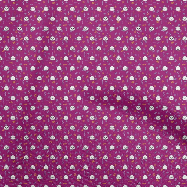 oneOone Viscose Chiffon Purple Fabric Random Craft Projects Decor Fabric Printed By The Yard 42 Inch Wide